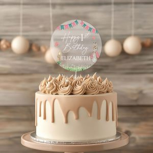 Baby Girl 1st Birthday Cake Topper, Peter Rabbit Cake Topper