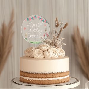 Baby Girl 1st Birthday Cake Topper, Peter Rabbit Cake Topper
