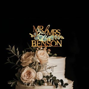Eucalyptus Rustic Wedding Cake Topper, Cake Topper for Wedding