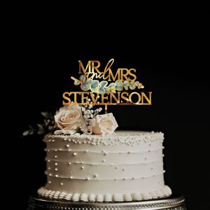 Eucalyptus Rustic Wedding Cake Topper, Cake Topper for Wedding