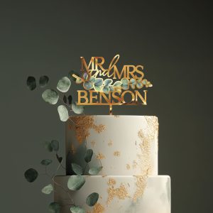 Eucalyptus Rustic Wedding Cake Topper, Cake Topper for Wedding
