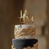 Monogrammed Floral Cake Topper, Wedding Acrylic Cake Topper