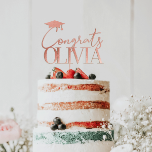 Graduation Cake Topper, Congrats Grad Personalized Cake Topper