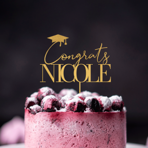 Graduation Cake Topper, Congrats Grad Personalized Cake Topper
