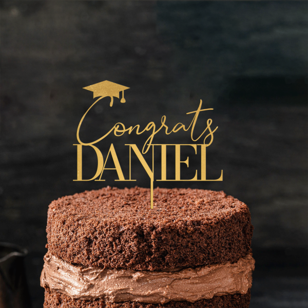 Graduation Cake Topper, Congrats Grad Personalized Cake Topper