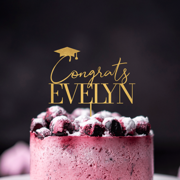 Graduation Cake Topper, Congrats Grad Personalized Cake Topper