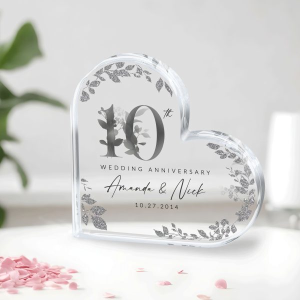10th Anniversary Gift, 10th Wedding Anniversary Acrylic Plaque