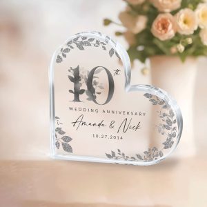 10th Anniversary Gift, 10th Wedding Anniversary Acrylic Plaque