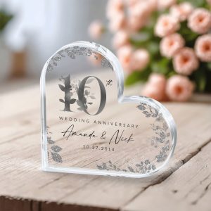 10th Anniversary Gift, 10th Wedding Anniversary Acrylic Plaque