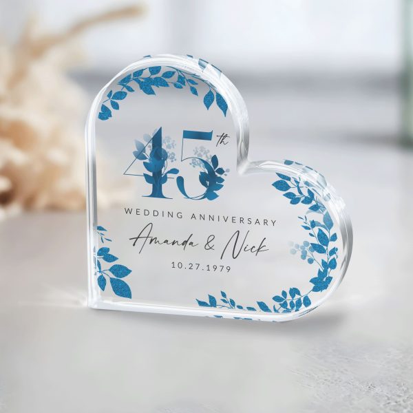 45th Anniversary Gift, Sapphire Wedding Anniversary Gift