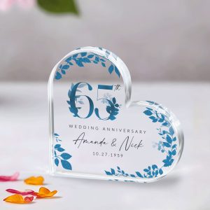 65th Anniversary Gift, Wedding Anniversary Acrylic Plaque