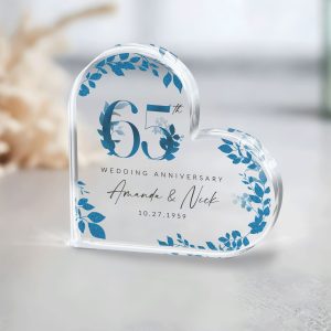 65th Anniversary Gift, Wedding Anniversary Acrylic Plaque