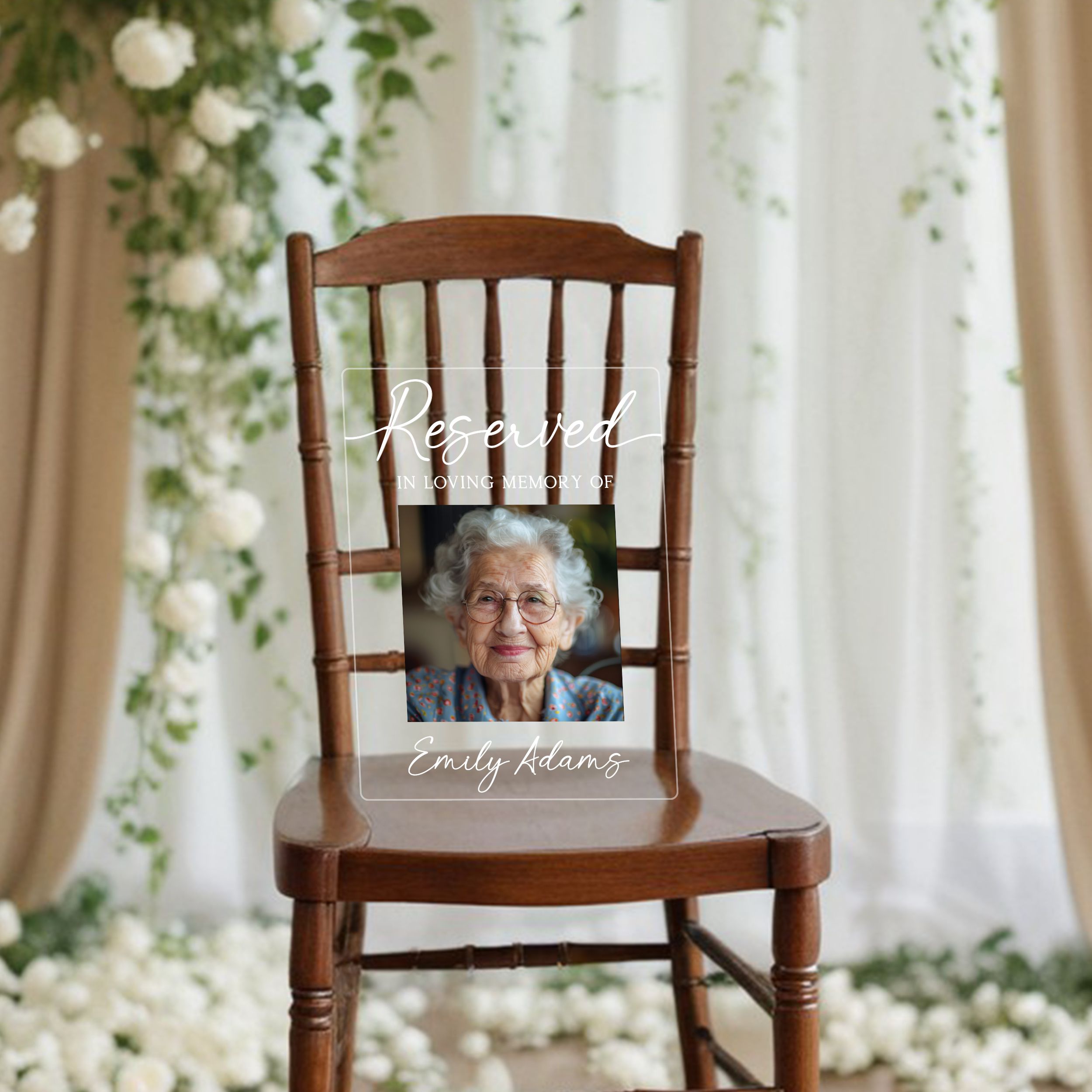 In loving memory 2 Reserved Memorial Sign, In Loving Memory Wedding Sign