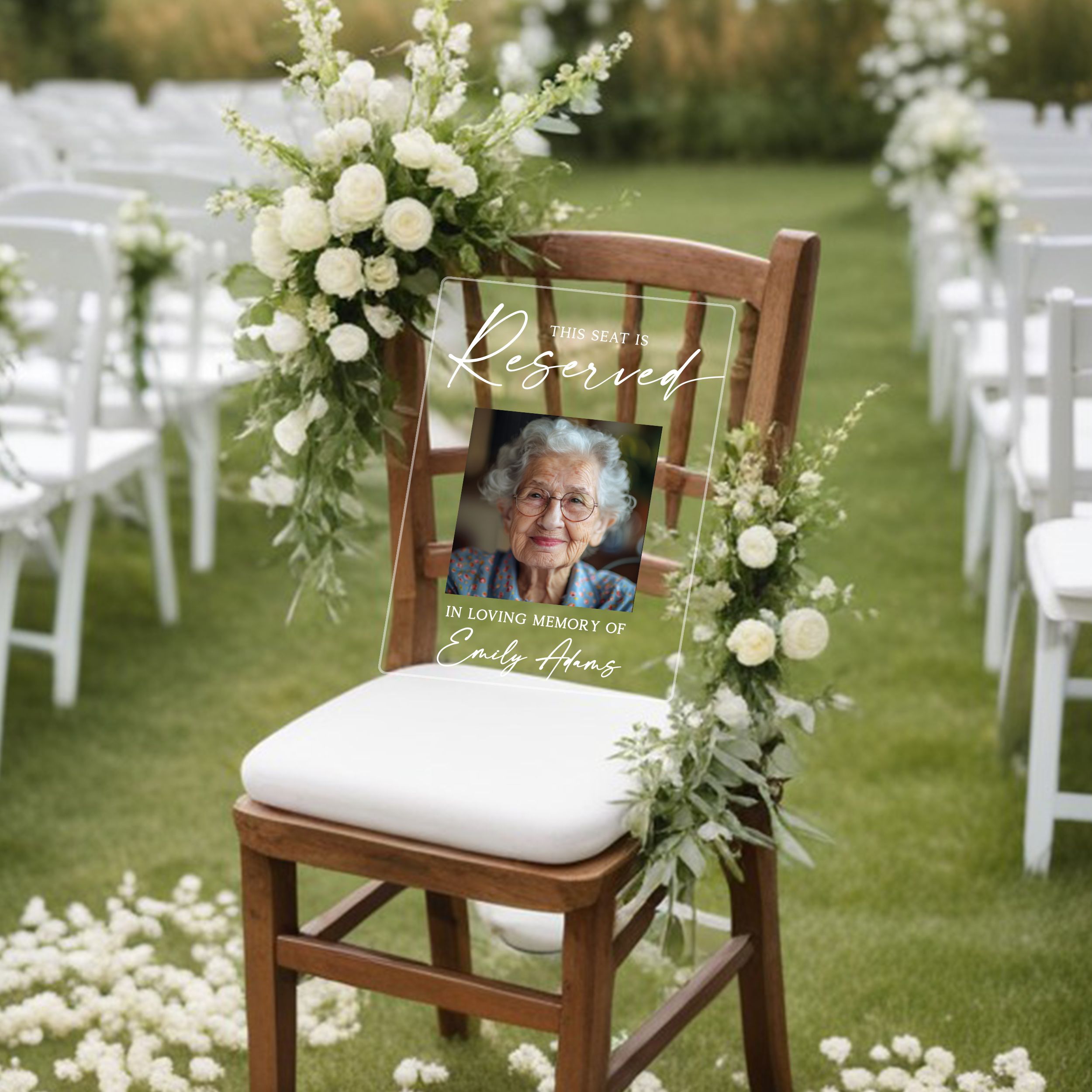 In loving memory 4 Reserved Memorial Sign, In Loving Memory Wedding Sign