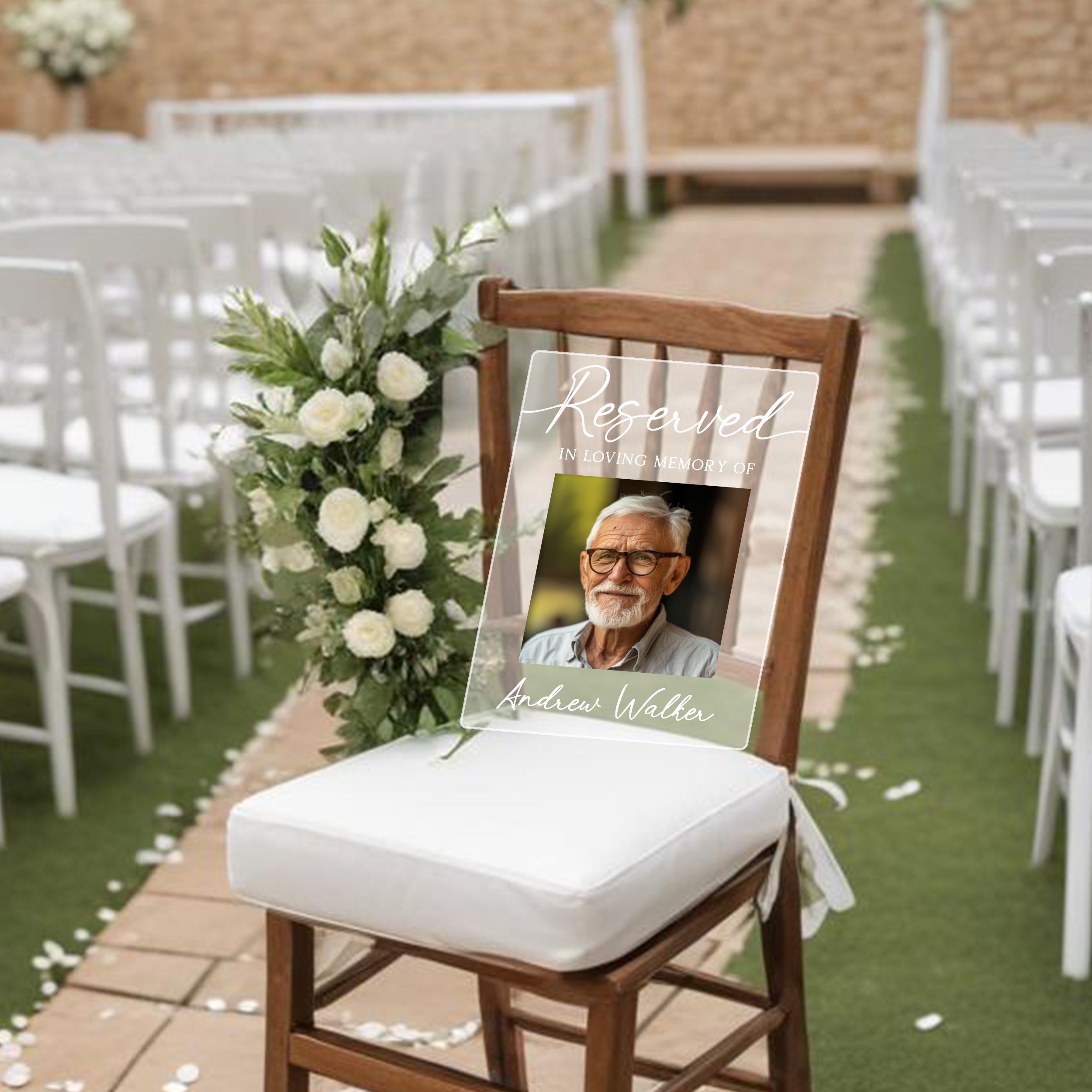In loving memory 5 Reserved Memorial Sign, In Loving Memory Wedding Sign