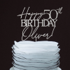Happy Birthday Cake Topper, Personalized Name and Age