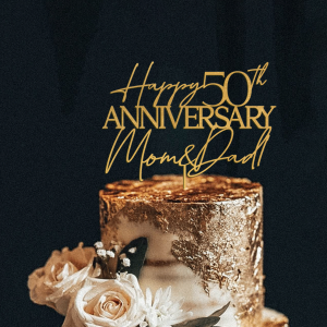 Wedding Anniversary Cake Topper, Wedding Anniversary Gift