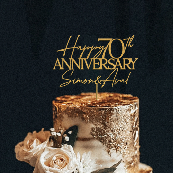 Wedding Anniversary Cake Topper, Wedding Anniversary Gift
