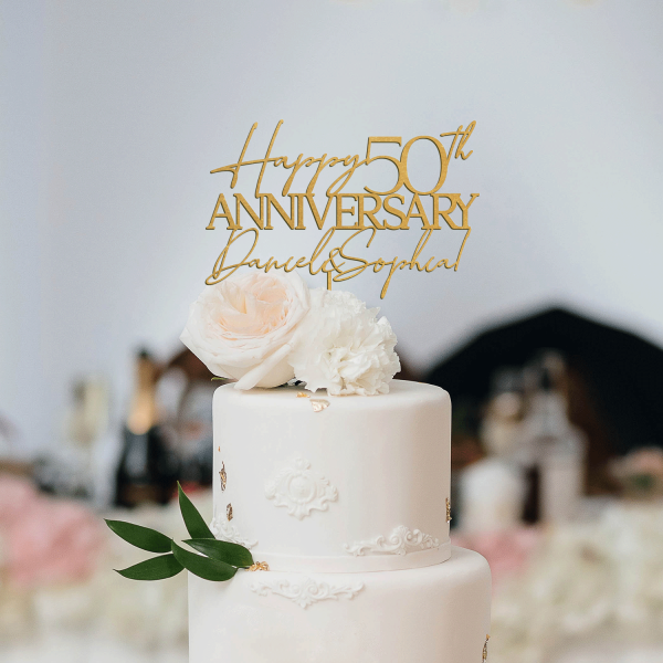 Wedding Anniversary Cake Topper, Wedding Anniversary Gift
