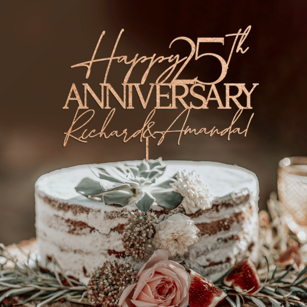 Wedding Anniversary Cake Topper, Wedding Anniversary Gift
