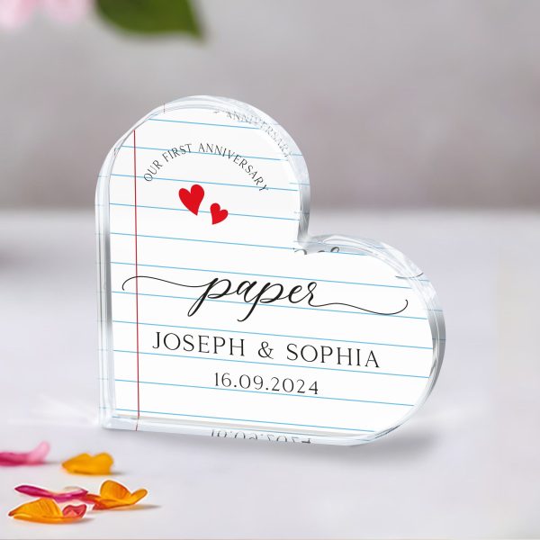 1st Anniversary Gift, Paper Anniversary Wedding Plaque