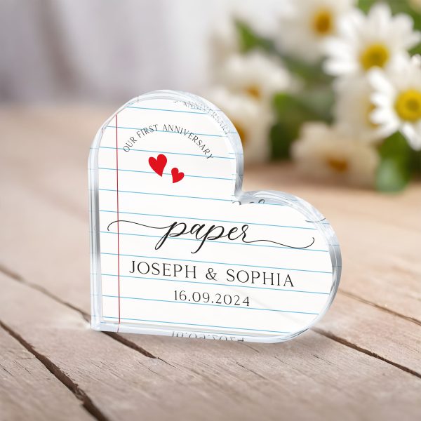 1st Anniversary Gift, Paper Anniversary Wedding Plaque