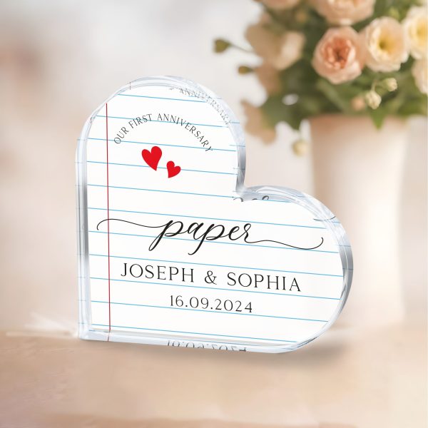 1st Anniversary Gift, Paper Anniversary Wedding Plaque