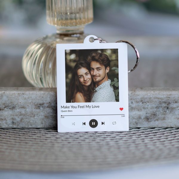 Song Keychain Gift, Personalized Album Keyring, Music Keyring