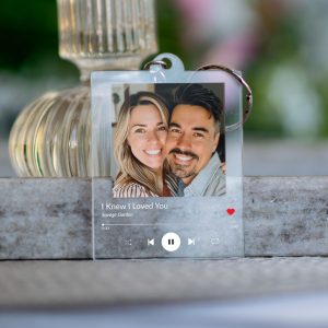 Song Keychain Gift, Personalized Album Keyring, Music Keyring