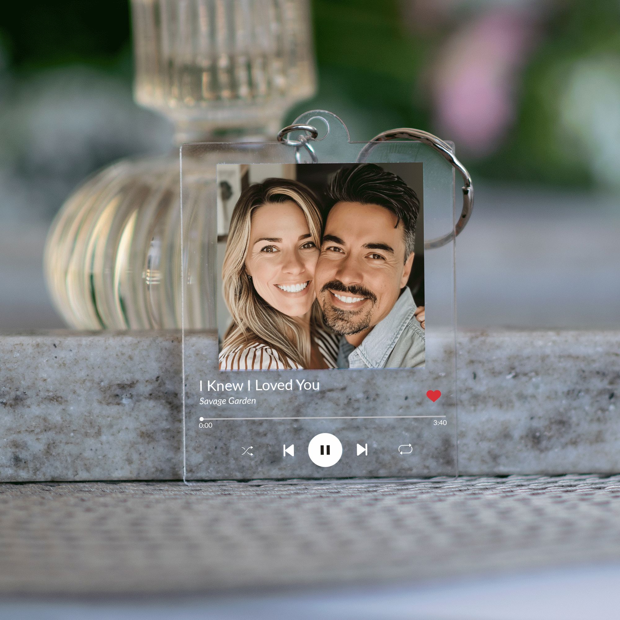 MNX41Y - Music Keychain (3) Song Keychain Gift, Personalized Album Keyring, Music Keyring