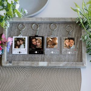 Song Keychain Gift, Personalized Album Keyring, Music Keyring
