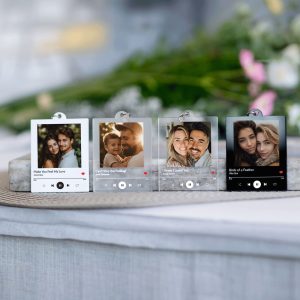 Song Keychain Gift, Personalized Album Keyring, Music Keyring