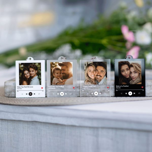 Song Keychain Gift, Personalized Album Keyring, Music Keyring