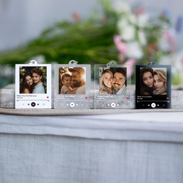 Song Keychain Gift, Personalized Album Keyring, Music Keyring