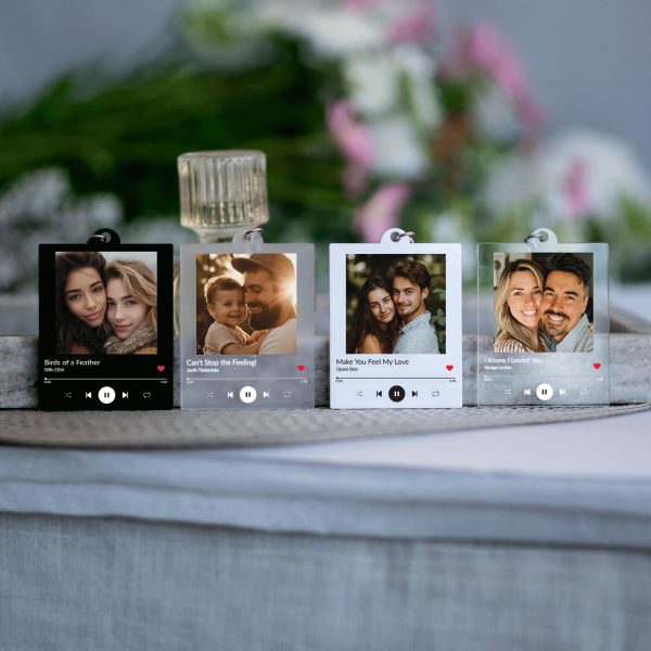 Song Keychain Gift, Personalized Album Keyring, Music Keyring