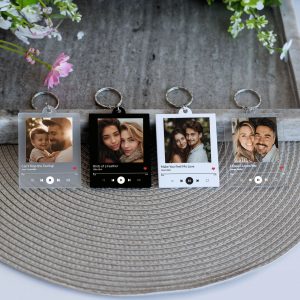 Song Keychain Gift, Personalized Album Keyring, Music Keyring