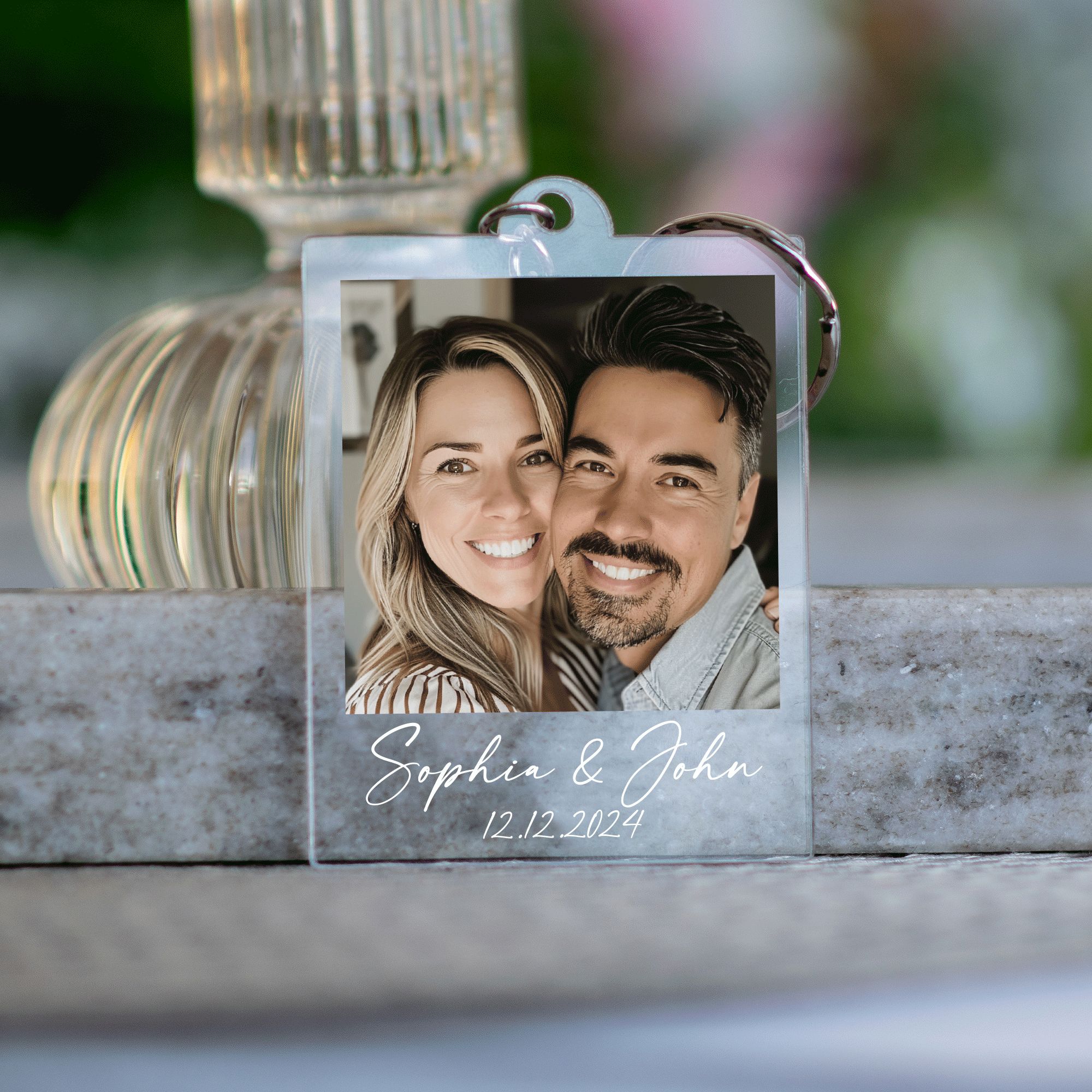 MNX42Y - Keychain (12) Personalized Photo Keychain, Custom Photo Keyring