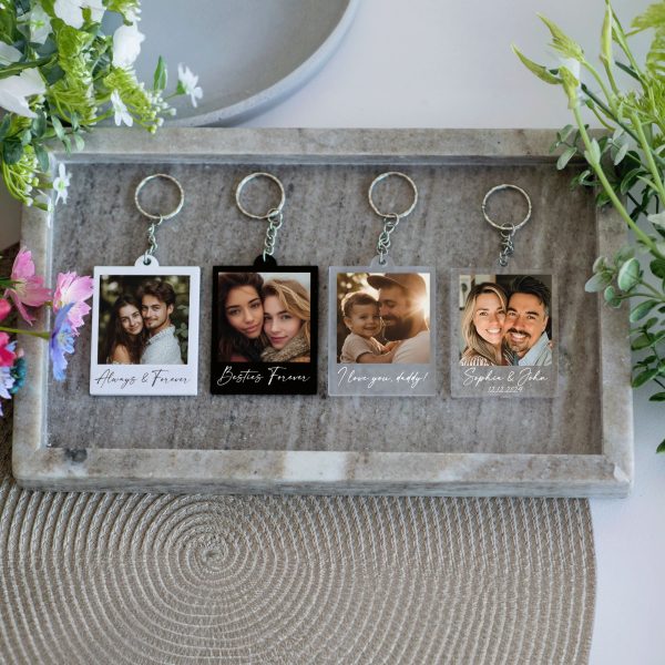 Personalized Photo Keychain, Custom Photo Keyring