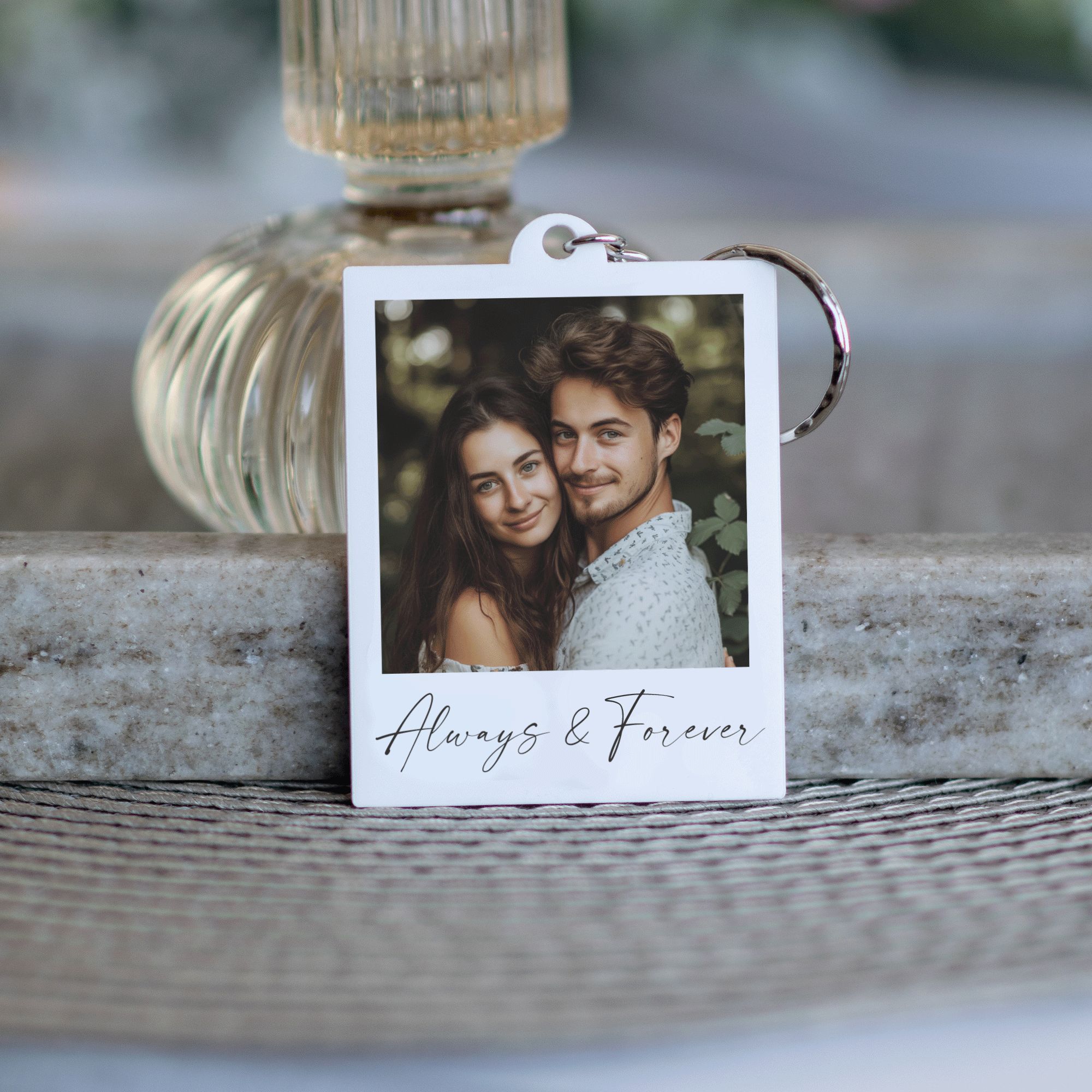 MNX42Y - Keychain (9) Personalized Photo Keychain, Custom Photo Keyring