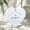 First Anniversary Ornament, 1st Anniversary Gift, Paper Wedding Anniversary Ornament