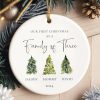 Family of Three Christmas Ornament, First Christmas Family Gift