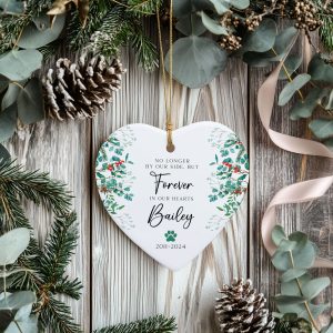 Pet Memorial Christmas Ornament, Forever in Our Hearts Gift