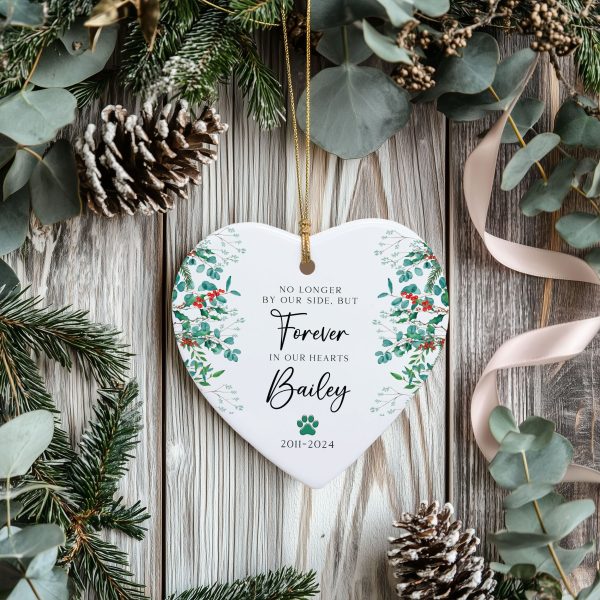 Pet Memorial Christmas Ornament, Forever in Our Hearts Gift