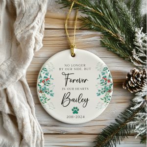 Pet Memorial Christmas Ornament, Forever in Our Hearts Gift