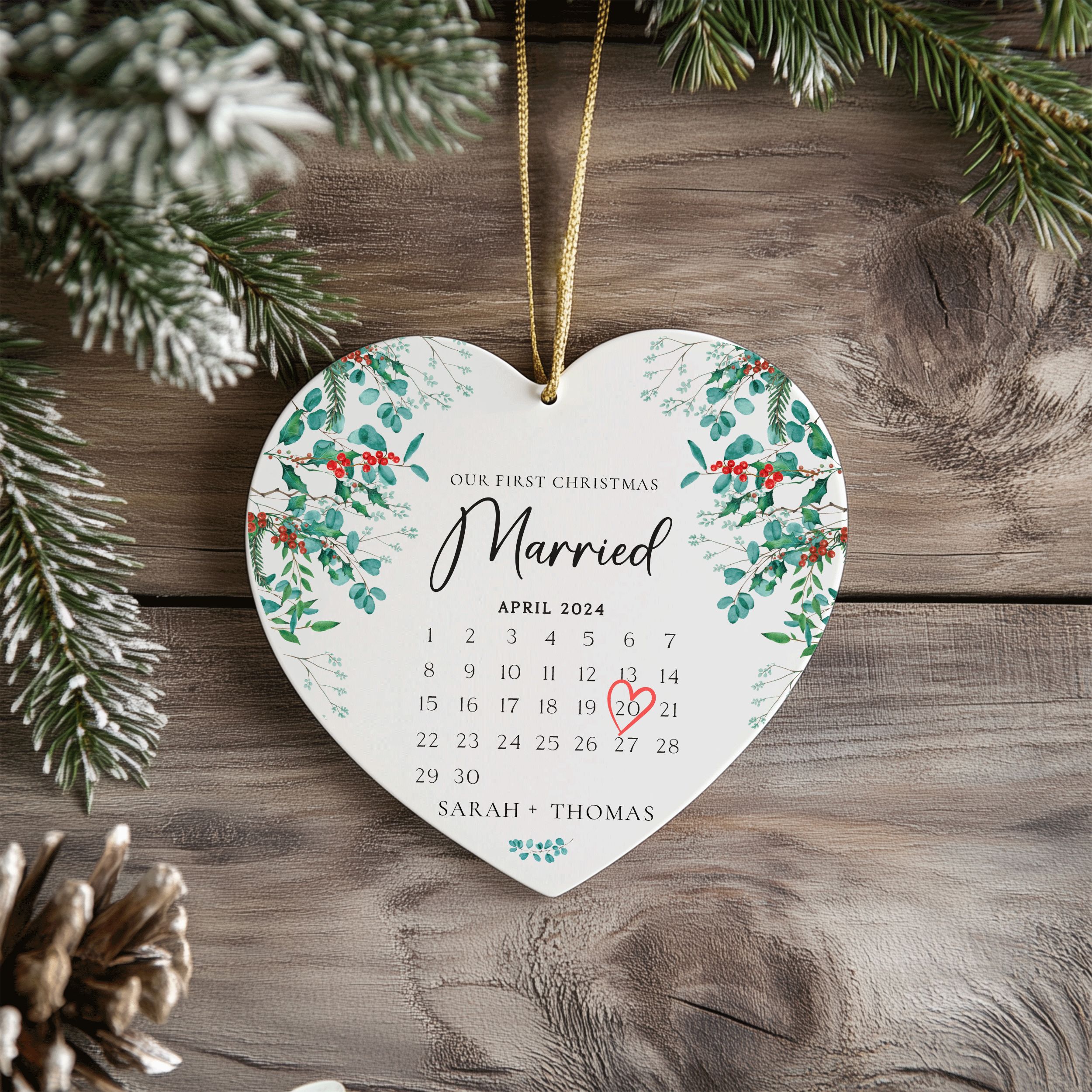 MNX66F---Ornament---Our-First-Christmas-Married_0001_Group-2 First Christmas Married Gift, Married Christmas Ornament