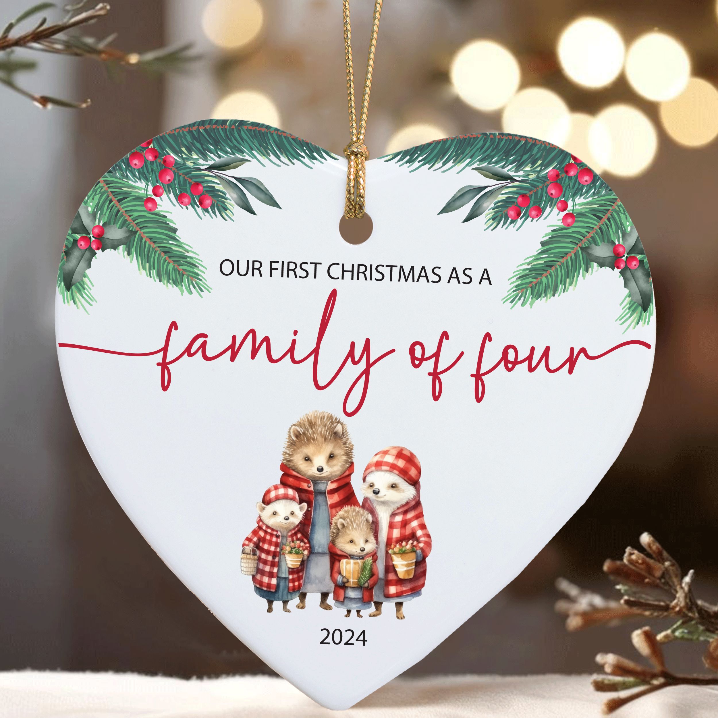 MNX67F---Our-First-Christmas-Family-of-Four_0002_Group-3 Family of Four Christmas Ornament, Family Christmas Gift