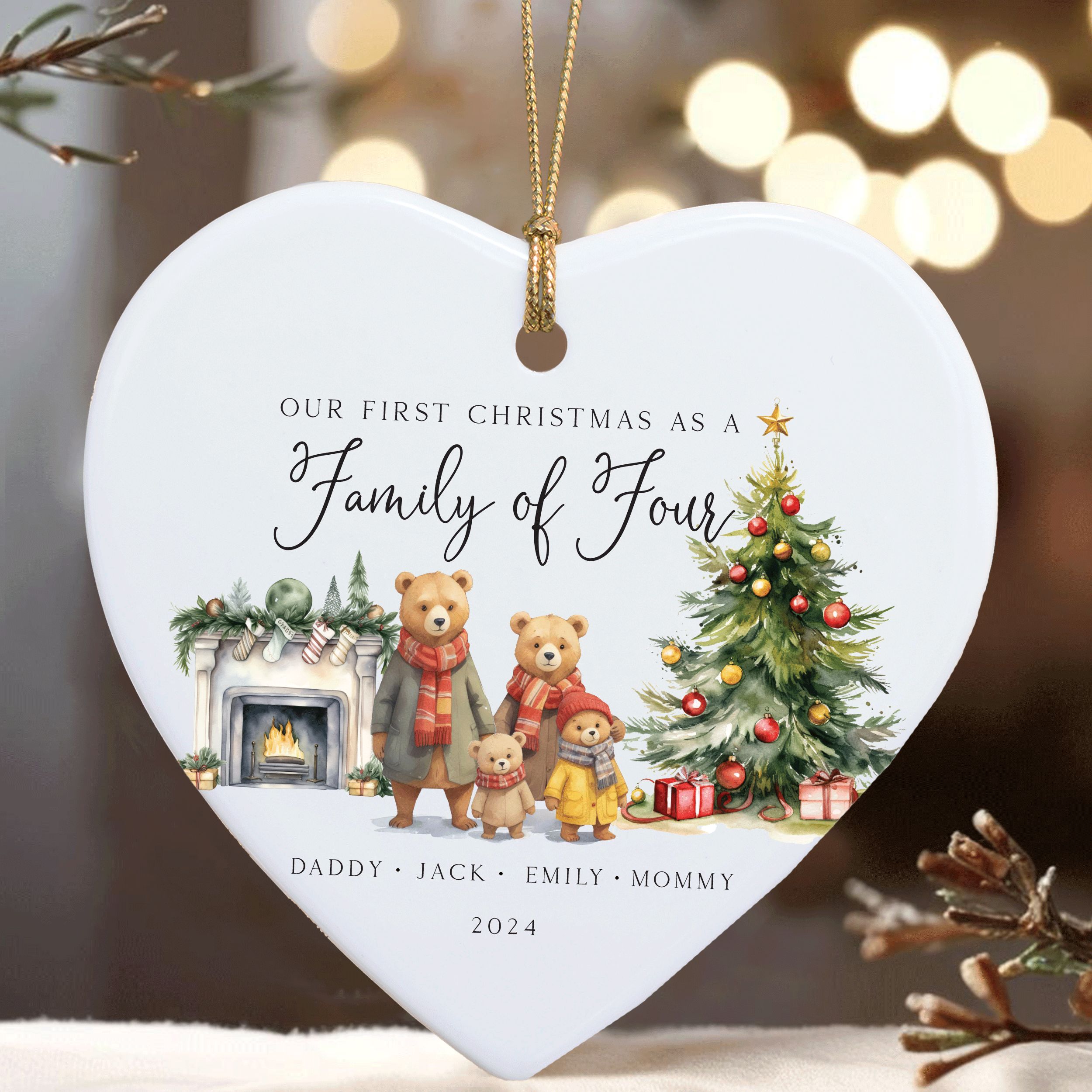 MNX68F---Our-First-Christmas-Family-of-Four-2_0002_Group-3 Family of 4 Christmas Ornament, Family Christmas Ornament