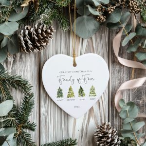 Family of Four Christmas Gift, Family Christmas Ornament