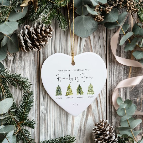 Family of Four Christmas Gift, Family Christmas Ornament