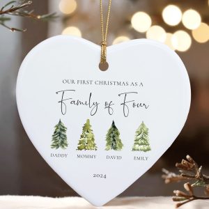 Family of Four Christmas Gift, Family Christmas Ornament